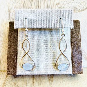 Infinity Moonstone & Sterling Silver Earrings